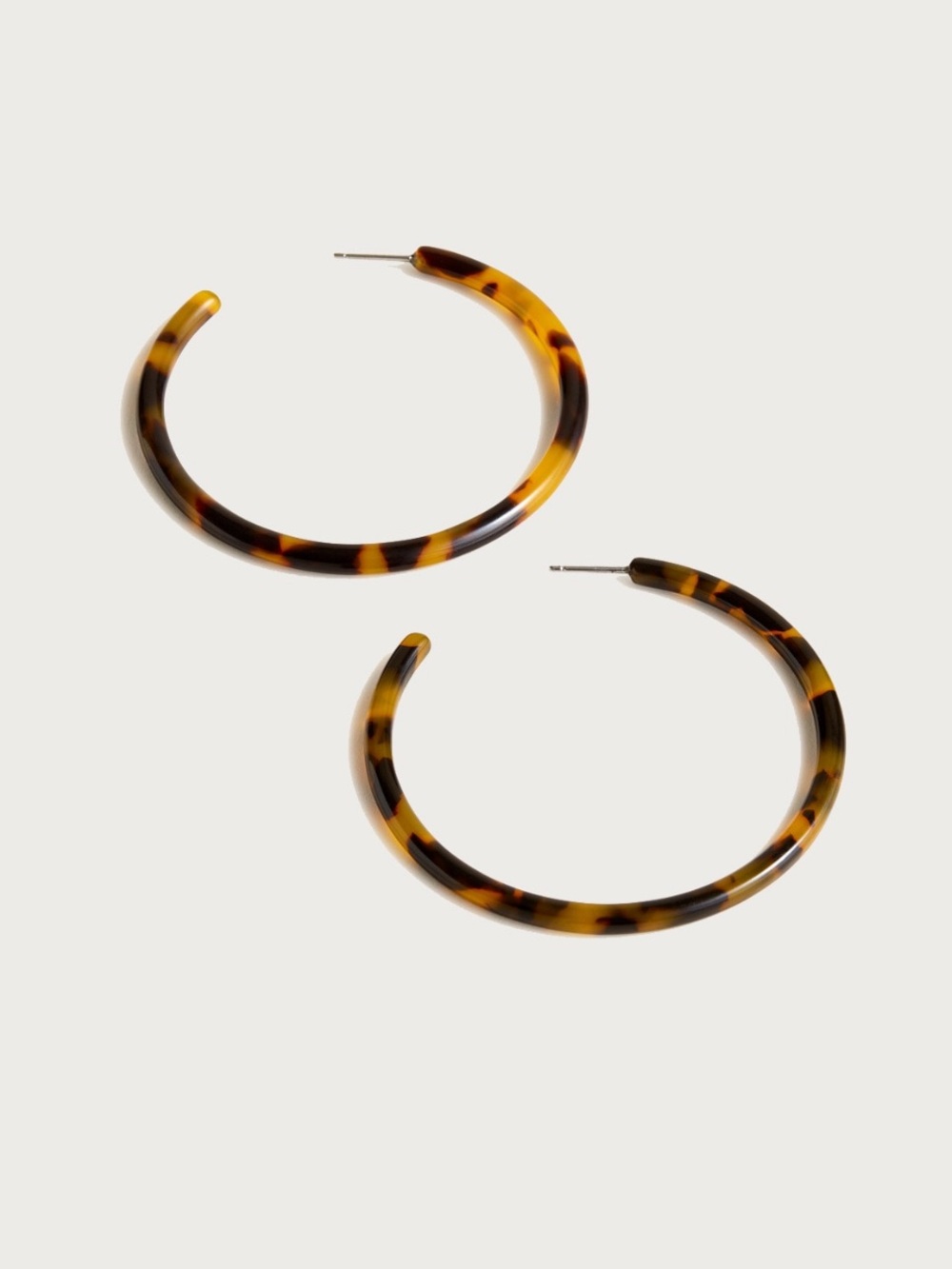 J. Crew Tortoise hoop earrings